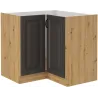 Szafka kuchenna dolna narożna STILO 89x89DN 1F BB GRAR mat