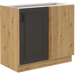 Szafka kuchenna dolna narożna dostawna 105 cm STILO 105DN 1F BB GRAR mat