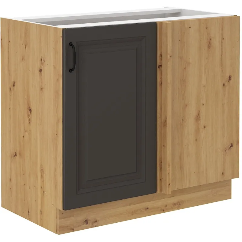Szafka kuchenna dolna narożna dostawna 105 cm STILO 105DN 1F BB GRAR mat