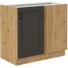 Szafka kuchenna dolna narożna dostawna 105 cm STILO 105DN 1F BB GRAR mat