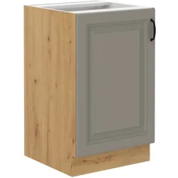 Szafka kuchenna pod zlew 50 cm szara STILO 50D ZL 1F BB CGAR
