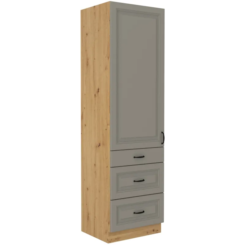 Szafka kuchenna dolna 60 cm słupek STILO 60DKS 210 3S 1F CGAR mat