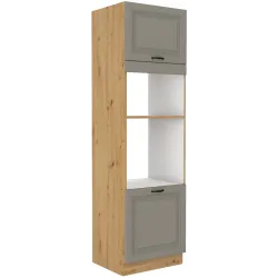 Szafka kuchenna dolna na piekarnik i mikrofalę 60 cm słupek STILO 60DPM 210 2F CGAR mat