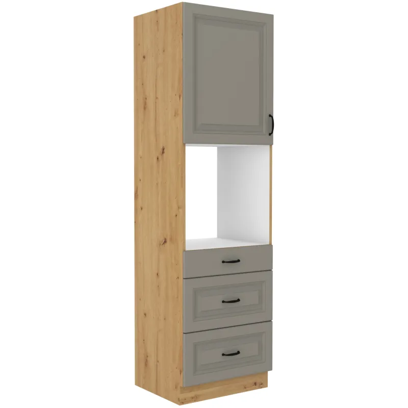 Szafka kuchenna dolna na piekarnik 60 cm słupek STILO 60DPS 210 3S 1F CGAR mat