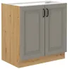 Szafka kuchenna pod zlew 80 cm szara STILO 80ZL 2F BB CGAR