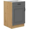 Szafka kuchenna dolna 50 cm STILO 50D 1F1S BB Cargo DGAR szara mat