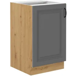 Szafka kuchenna pod zlew 50 cm szara STILO 50D ZL 1F BB DGAR