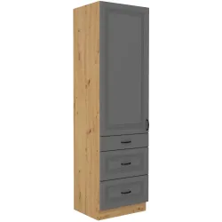 Szafka kuchenna dolna 60 cm słupek STILO 60DKS 210 3S 1F DGAR mat