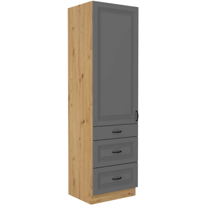 Szafka kuchenna dolna 60 cm słupek STILO 60DKS 210 3S 1F DGAR mat