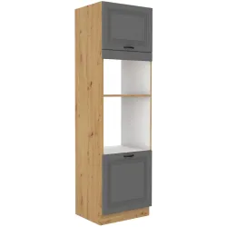 Szafka kuchenna dolna na piekarnik i mikrofalę 60 cm słupek STILO 60DPM 210 2F DGAR mat