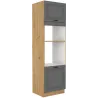 Szafka kuchenna dolna na piekarnik i mikrofalę 60 cm słupek STILO 60DPM 210 2F DGAR mat