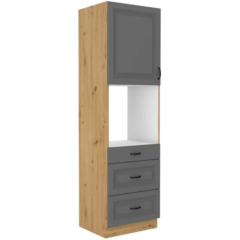 Szafka kuchenna dolna na piekarnik 60 cm słupek STILO 60DPS 210 3S 1F DGAR mat