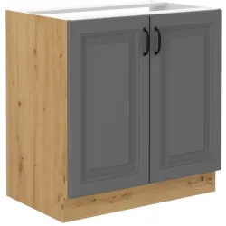 Szafka kuchenna pod zlew 80 cm szara STILO 80ZL 2F BB DGAR