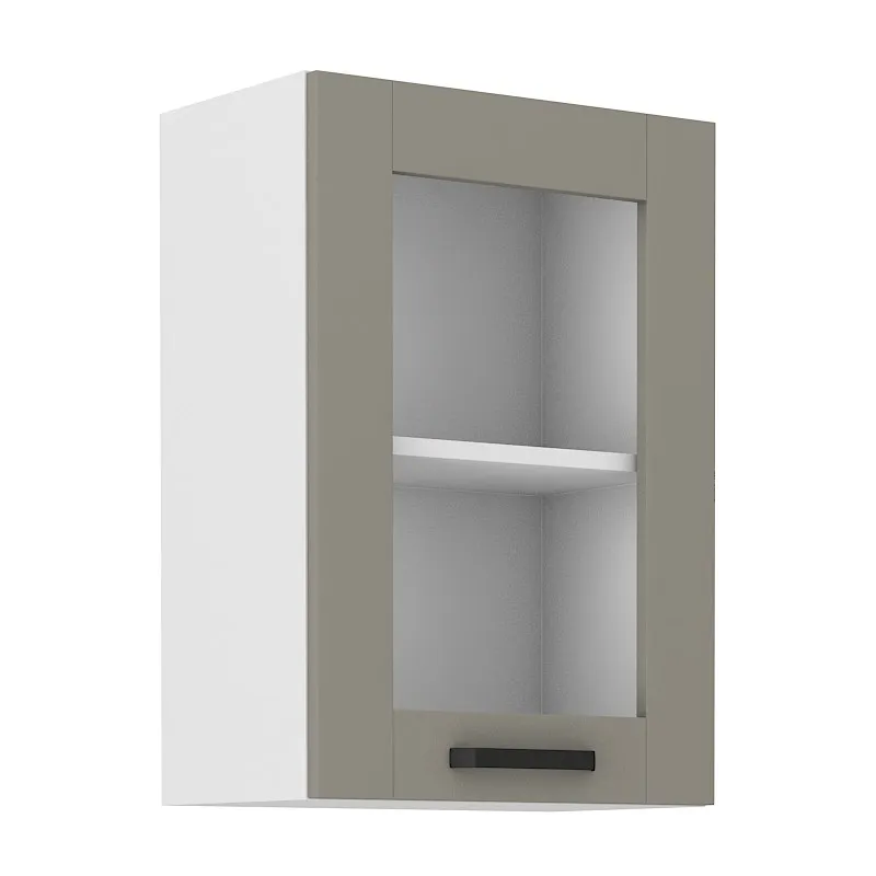 Szafka kuchenna górna 40 cm LUNA 40GS 72 1F WHCG szaro biała mat