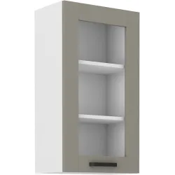 Szafka kuchenna górna 40 cm LUNA 40GS 90 1F WHCG szaro biała mat