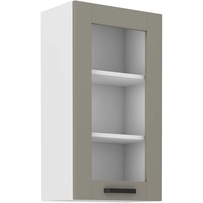 Szafka kuchenna górna 40 cm LUNA 40GS 90 1F WHCG szaro biała mat