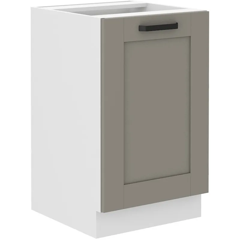 Szafka kuchenna pod zlew 50 cm szara LUNA 50D ZL 1F BB WHCG