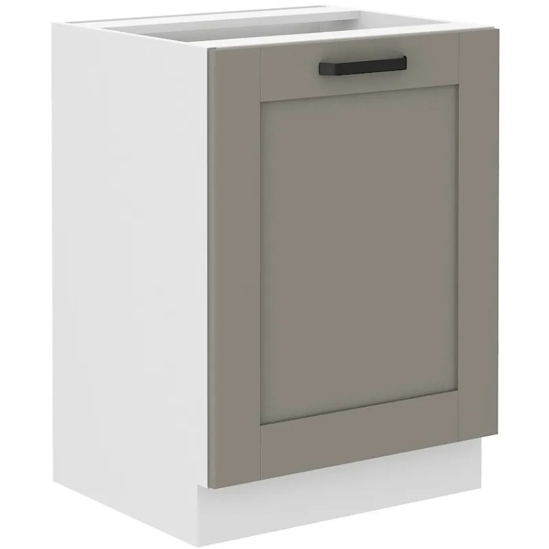 Szafka kuchenna dolna 60 cm LUNA 60D 1F BB WHCG szaro biała mat