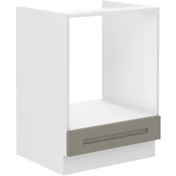 Szafka kuchenna dolna 60 cm pod piekarnik LUNA 60D GAZ BB WHCG szaro biała mat