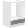 Szafka kuchenna dolna 60 cm pod piekarnik LUNA 60D GAZ BB WHCG szaro biała mat