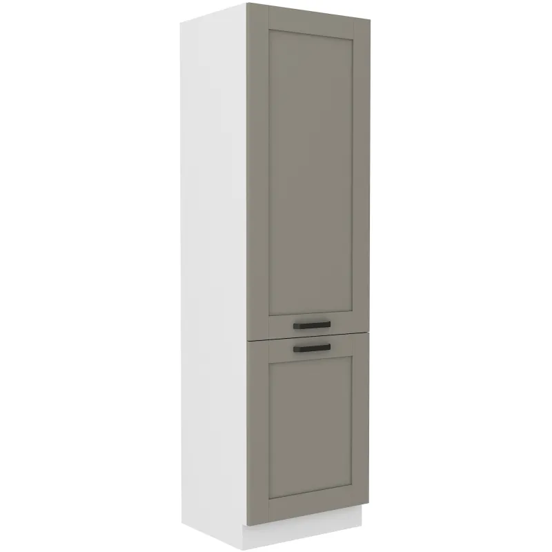 Szafka kuchenna dolna 60 cm słupek LUNA 60DK 210 2F WHCG szaro biała mat