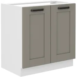 Szafka kuchenna pod zlew 80 cm szara LUNA 80ZL 2F BB WHCG