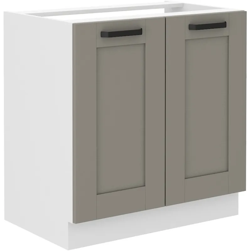 Szafka kuchenna pod zlew 80 cm szara LUNA 80ZL 2F BB WHCG