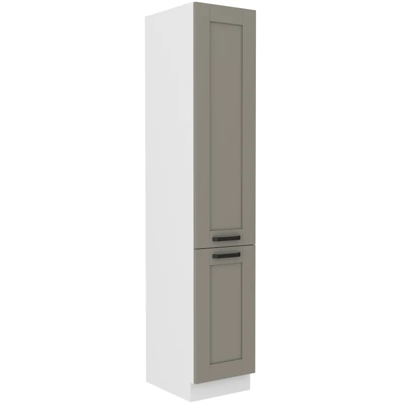 Szafka kuchenna dolna 40 cm słupek LUNA 40DK 210 2F WHCG szaro biała mat