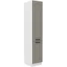 Szafka kuchenna dolna 40 cm słupek LUNA 40DK 210 2F WHCG szaro biała mat