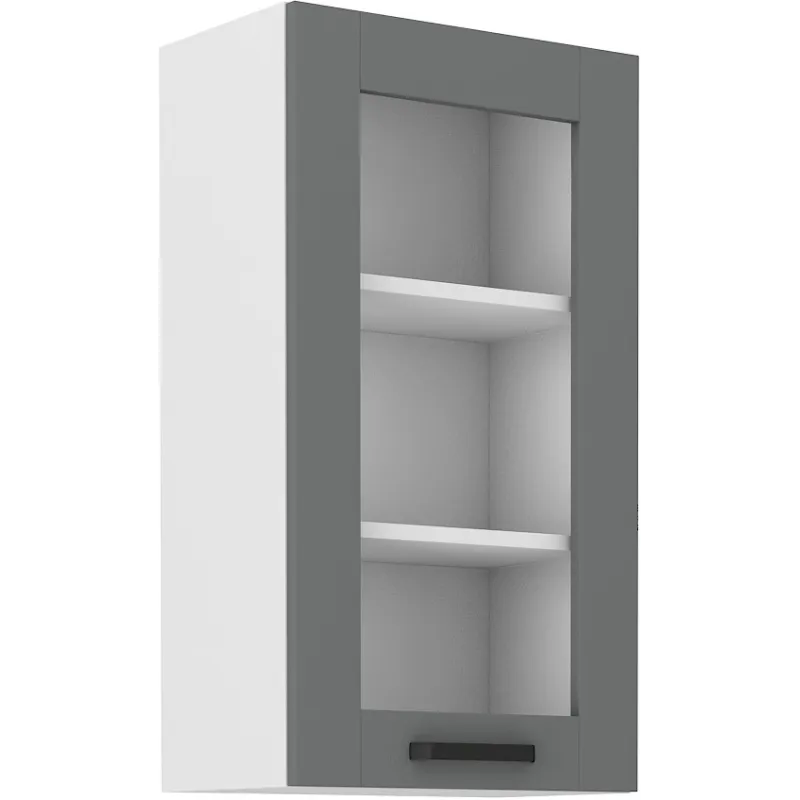 Szafka kuchenna górna 40 cm LUNA 40GS 90 1F WHDG szaro biała mat