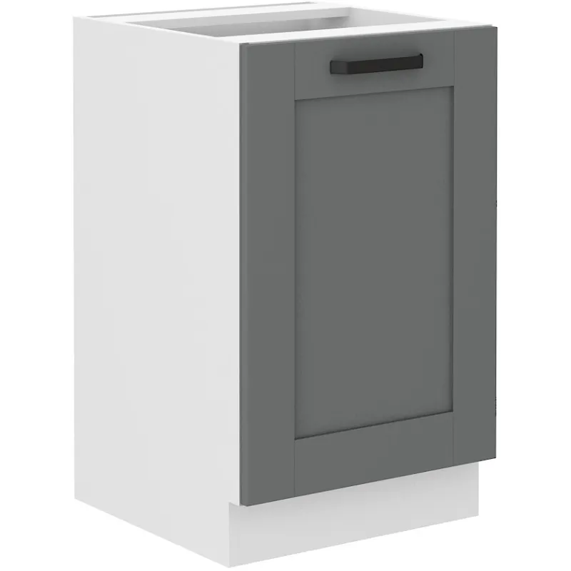 Szafka kuchenna pod zlew 50 cm szara LUNA 50D ZL 1F BB WHDG