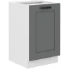 Szafka kuchenna pod zlew 50 cm szara LUNA 50D ZL 1F BB WHDG