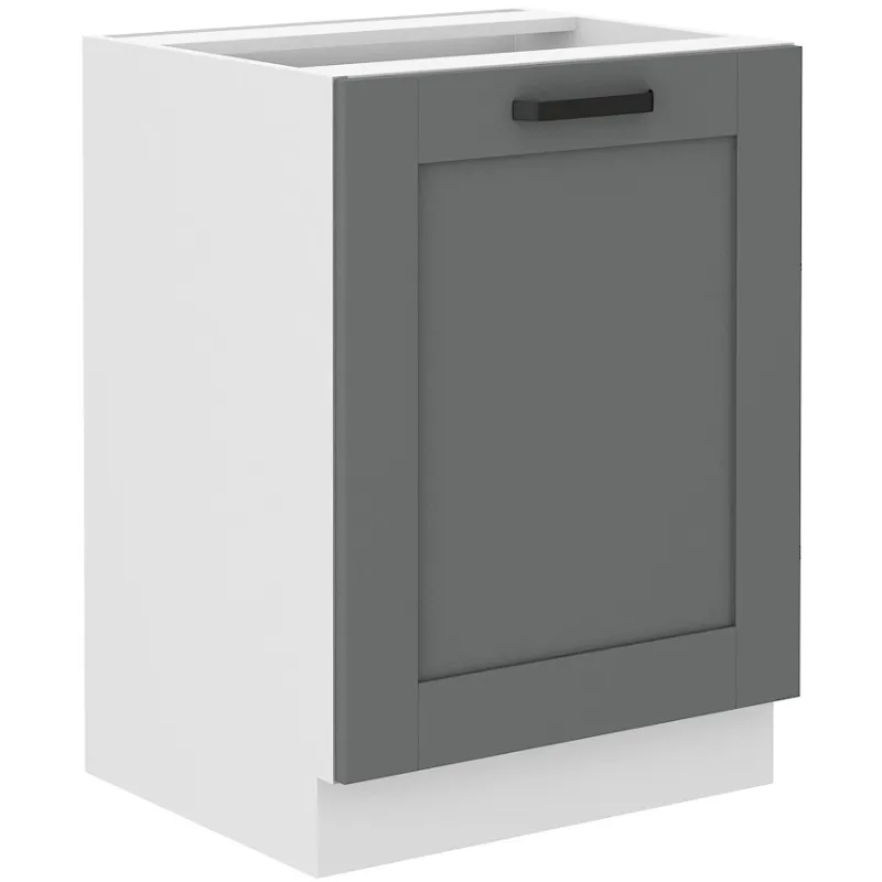 Szafka kuchenna dolna 60 cm LUNA 60D 1F BB WHDG szaro biała mat