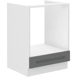 Szafka kuchenna dolna 60 cm pod piekarnik LUNA 60D GAZ BB WHDG szaro biała mat