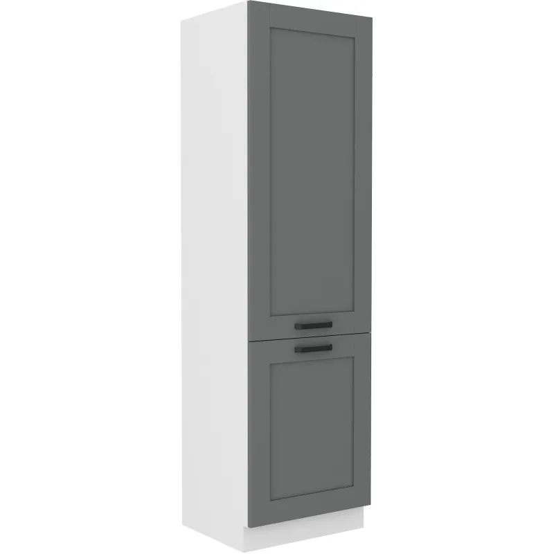 Szafka kuchenna dolna 60 cm słupek LUNA 60DK 210 2F WHDG szaro biała mat