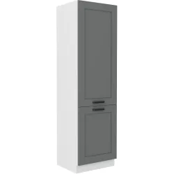 Szafka kuchenna dolna 60 cm słupek LUNA 60LO 210 2F WHDG szaro biała mat