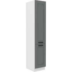 Szafka kuchenna dolna 40 cm słupek LUNA 40DK 210 2F WHDG szaro biała mat