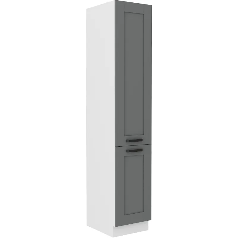 Szafka kuchenna dolna 40 cm słupek LUNA 40DK 210 2F WHDG szaro biała mat
