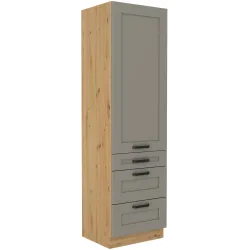 Szafka kuchenna dolna 60 cm słupek LUNA 60DKS 210 3S 1F CGAR mat