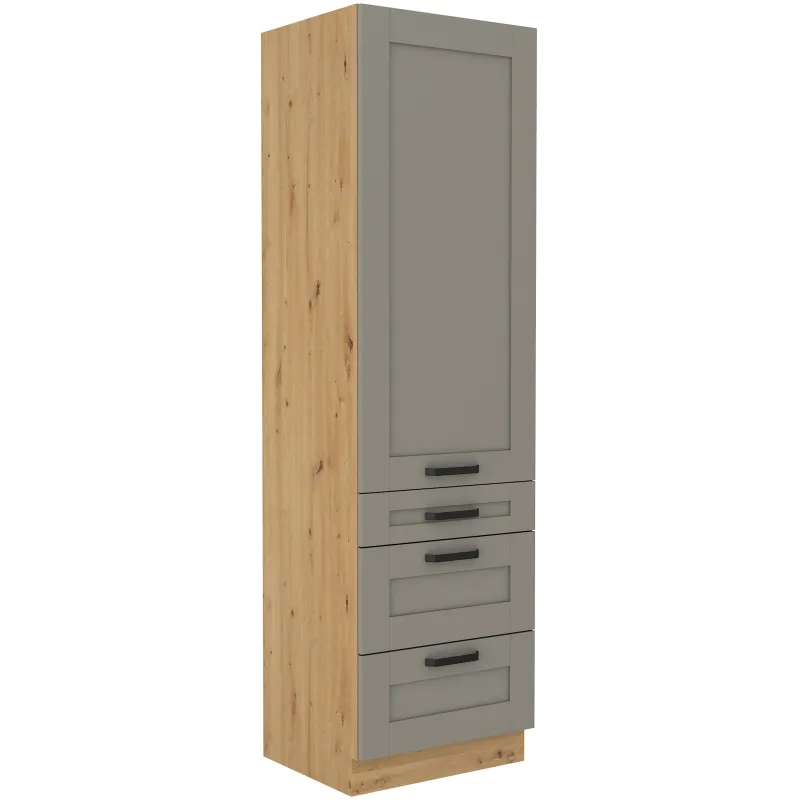 Szafka kuchenna dolna 60 cm słupek LUNA 60DKS 210 3S 1F CGAR mat