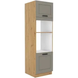 Szafka kuchenna dolna na piekarnik i mikrofalę 60 cm słupek LUNA 60DPM 210 2F CGAR mat