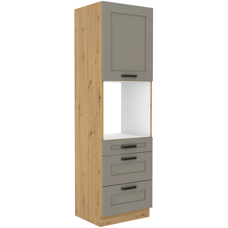 Szafka kuchenna dolna na piekarnik 60 cm słupek LUNA 60DPS 210 3S 1F CGAR mat