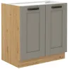Szafka kuchenna pod zlew 80 cm szara LUNA 80ZL 2F BB CGAR