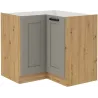 Szafka kuchenna dolna narożna LUNA 89x89DN 1F BB CGAR mat