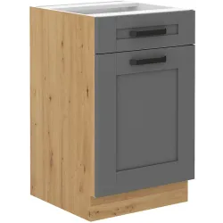 Szafka kuchenna dolna 50 cm LUNA 50D 1F1S BB Cargo DGAR szara mat