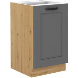 Szafka kuchenna pod zlew 50 cm szara LUNA 50D ZL 1F BB DGAR
