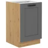 Szafka kuchenna pod zlew 50 cm szara LUNA 50D ZL 1F BB DGAR