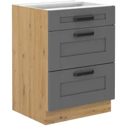 Szafka kuchenna dolna 60 cm LUNA 60D 3S BB DGAR mat