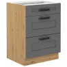 Szafka kuchenna dolna 60 cm LUNA 60D 3S BB DGAR mat