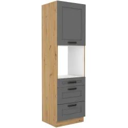 Szafka kuchenna dolna na piekarnik 60 cm słupek LUNA 60DPS 210 3S 1F DGAR mat